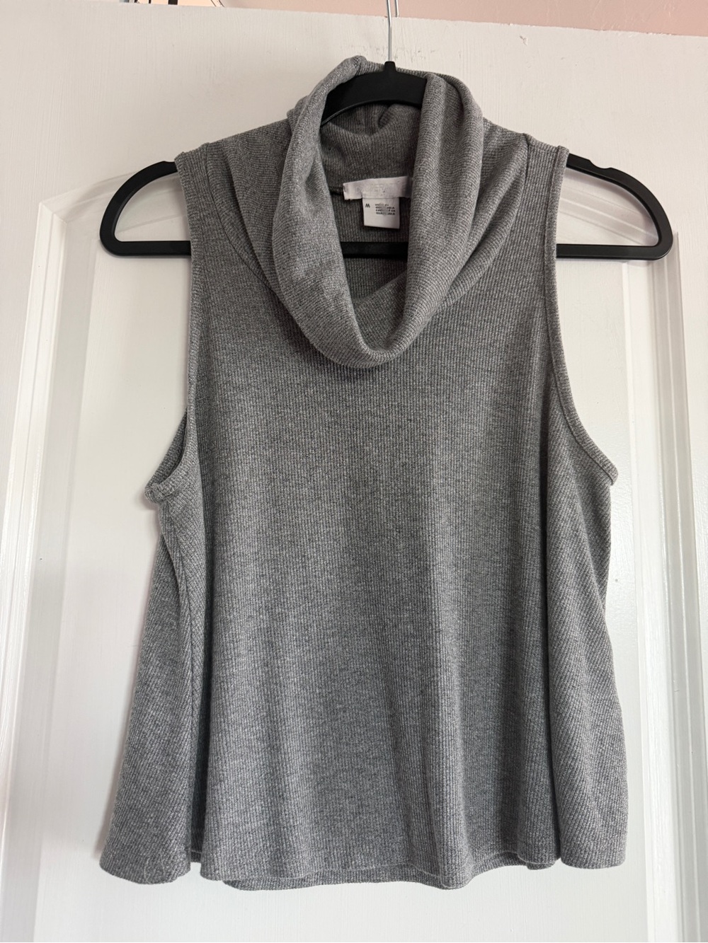 Cooperative Gray Sleeveless Cowl Neck Sweater